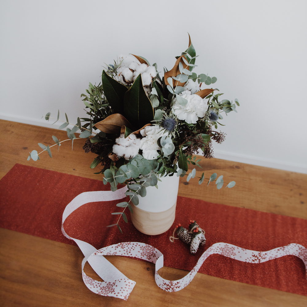 flor de algodón bouquet 