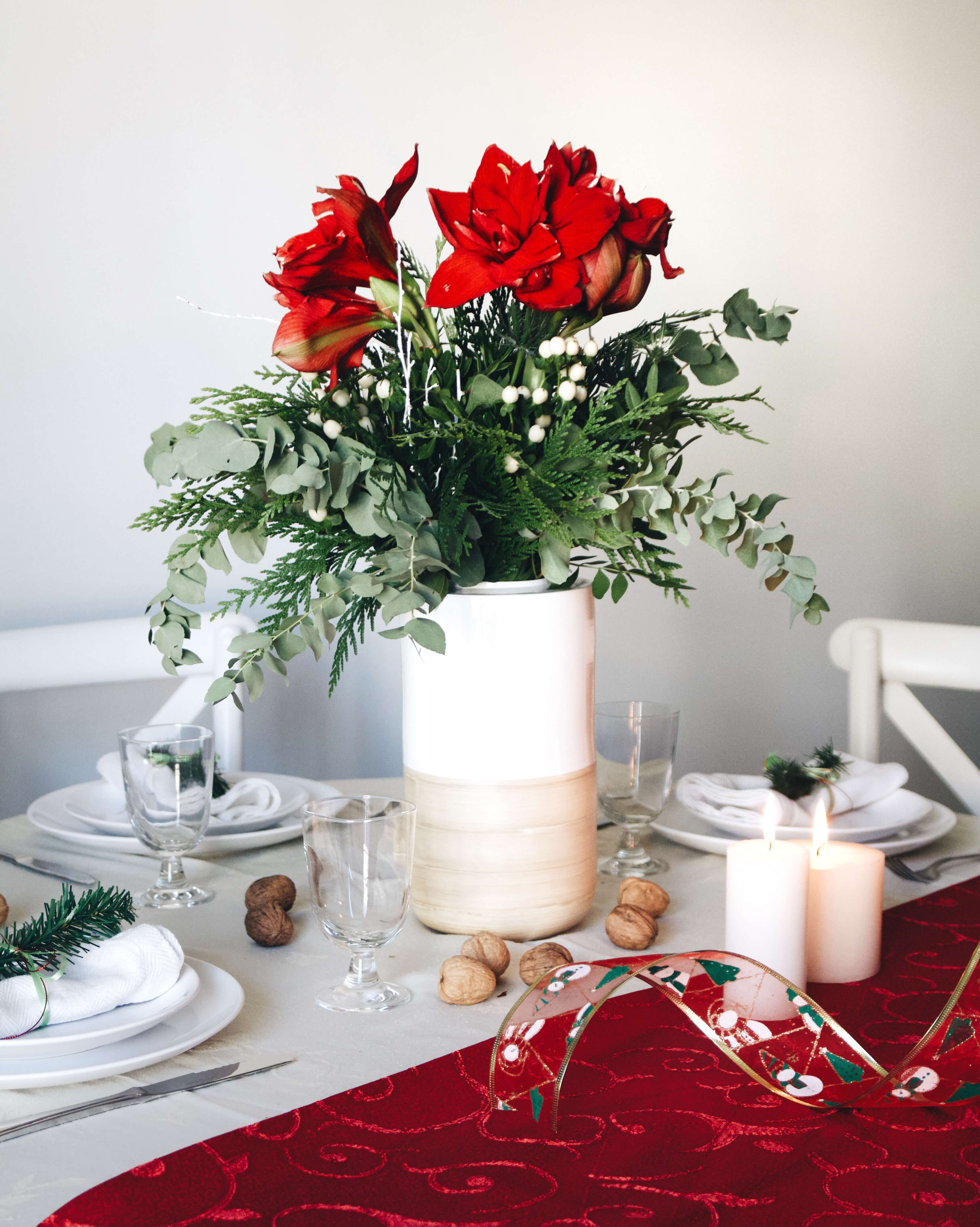 ramo de navidad con amaryllis rudolph Colvin