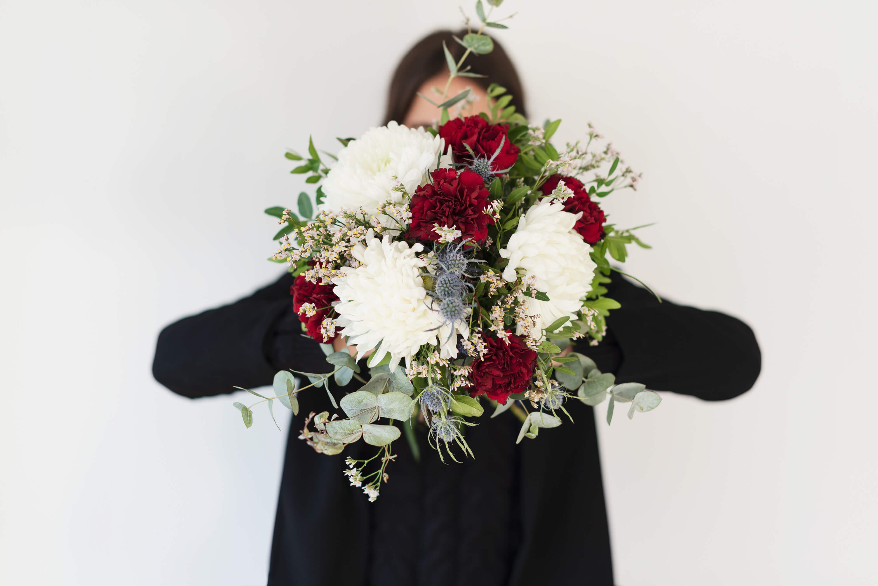 Natural, ramo de crisantemos blancos para san valentin