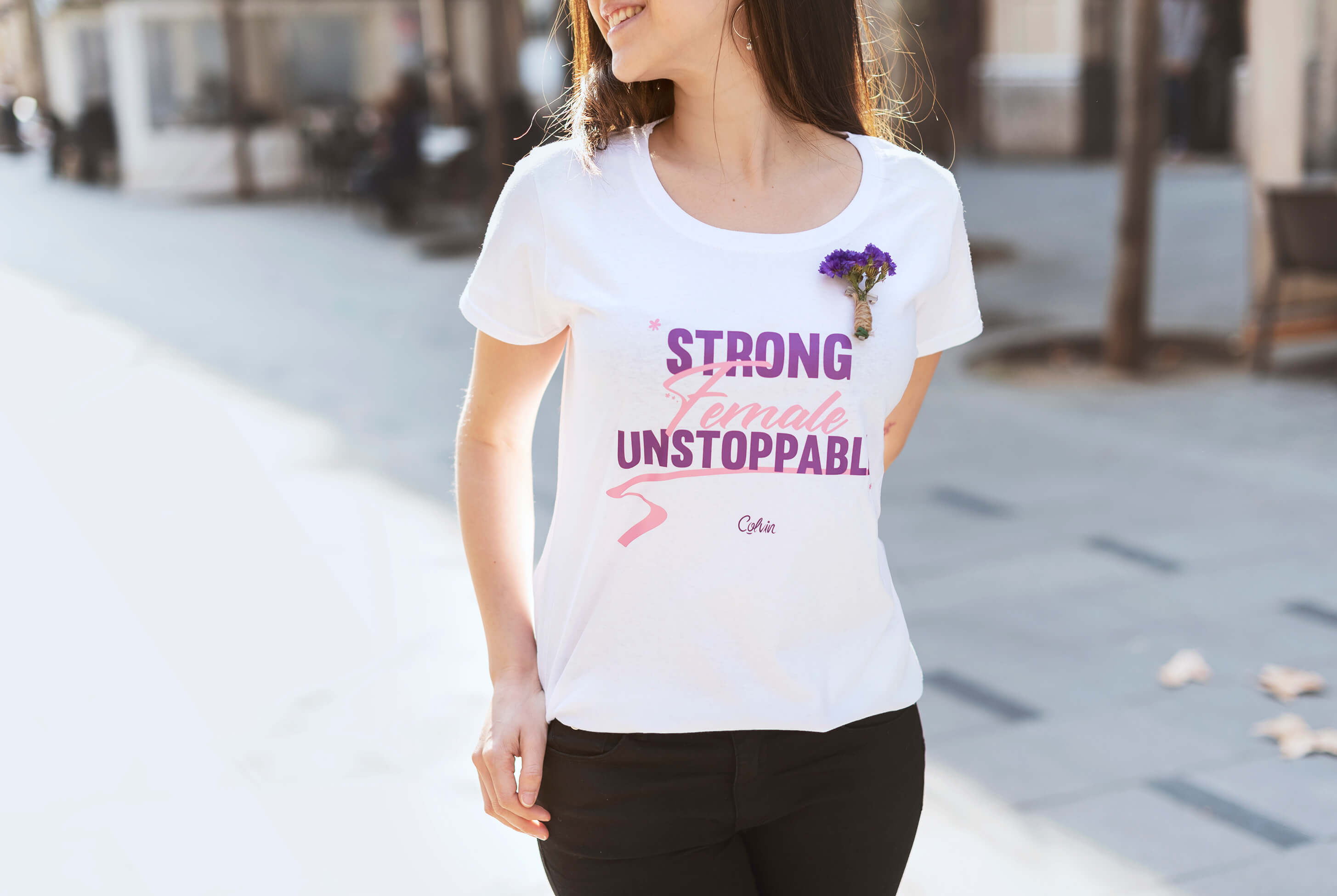 strong female unstoppable camiseta para el dia de la mujer