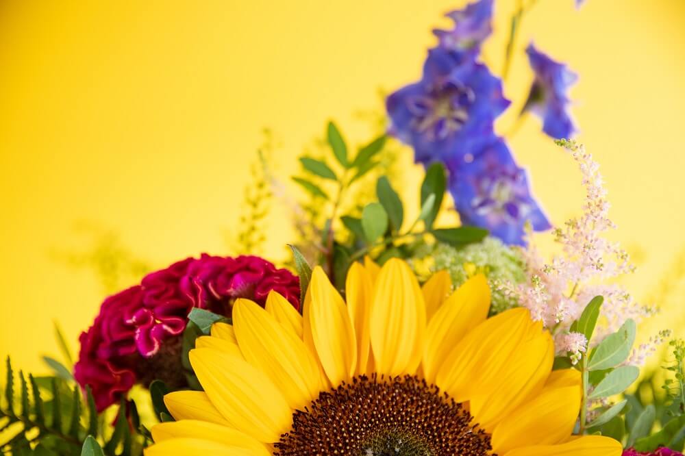 Celosía en ramo de flores