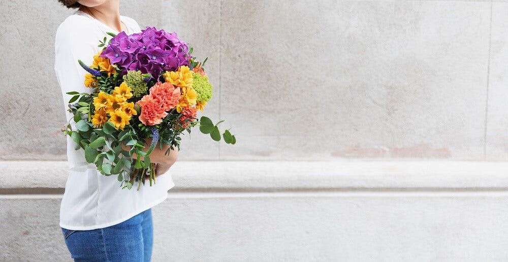 ramo de flores de hortensias