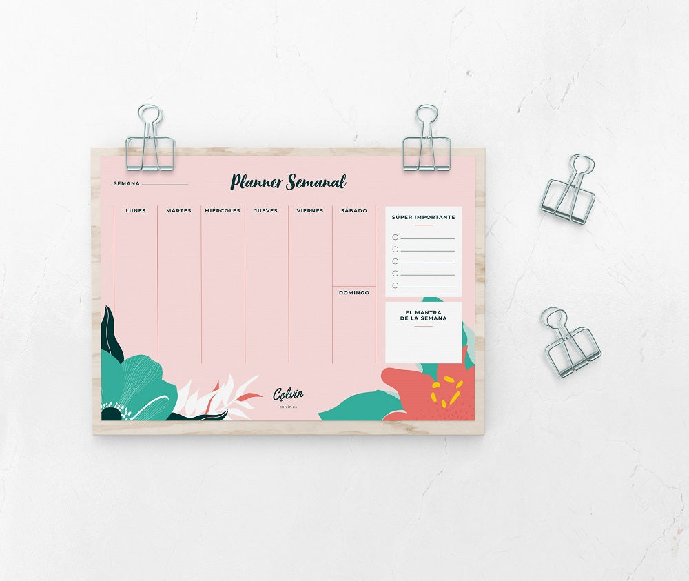 planificador semanal teletrabajo