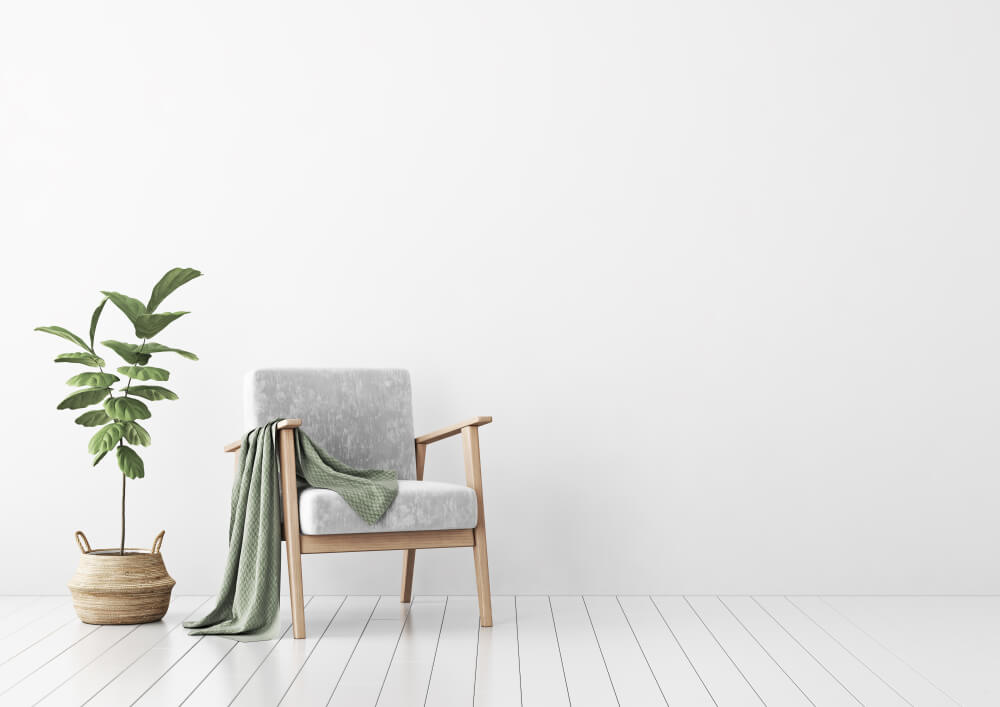 decoración minimalista sillón