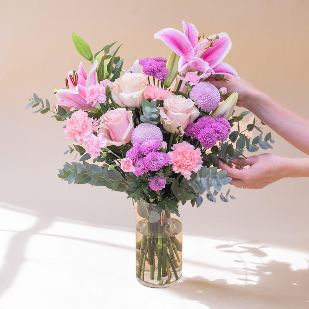 El Bonito - Ramo con flores rosas