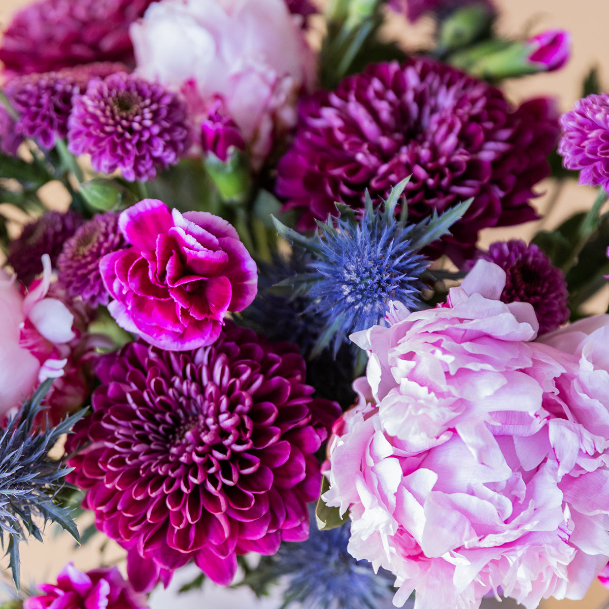 Mon Amour - Mini Ramo com Peónias Cor-de-Rosa