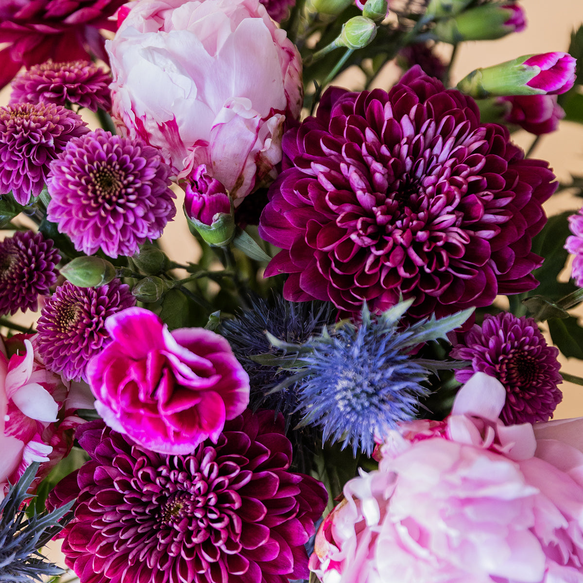 Mon Amour - Mini Ramo com Peónias Cor-de-Rosa