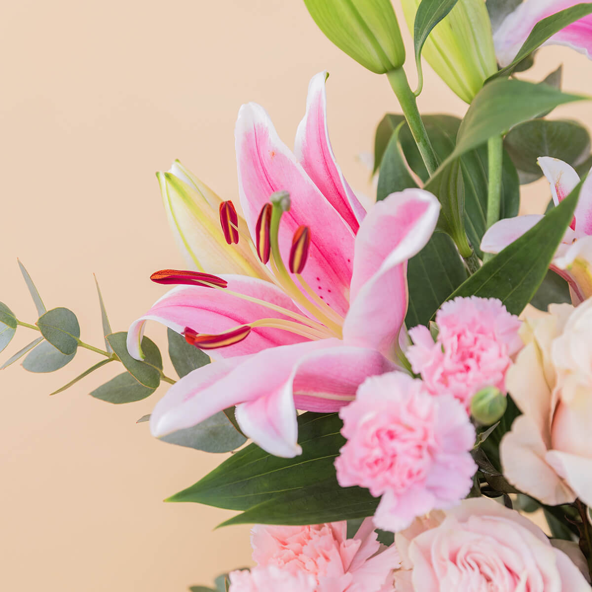 El Bonito - Ramo con flores rosas