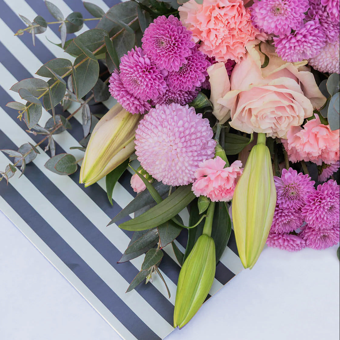 O Lindo - Bouquet com flores cor-de-rosa