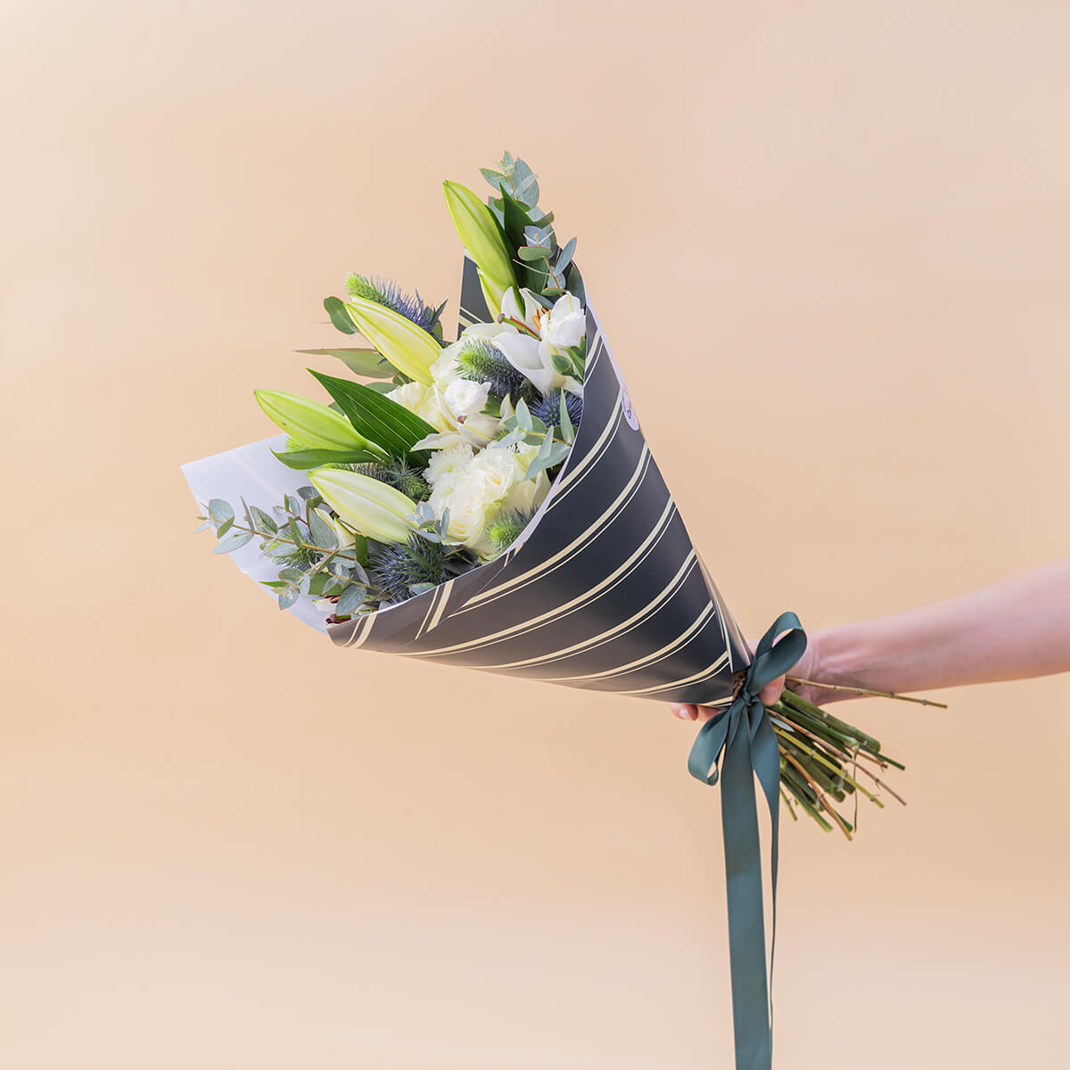 Con Cariño - Ramo de flores con libreta y galleta de la suerte