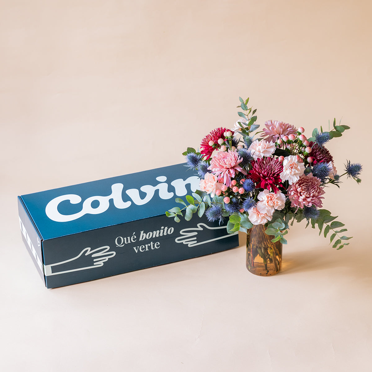 El Merlot - Ramo de flores azules y burdeos