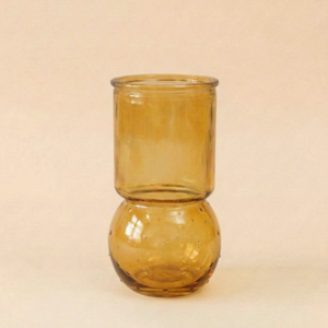 Jarrón ámbar texturizado 17cm