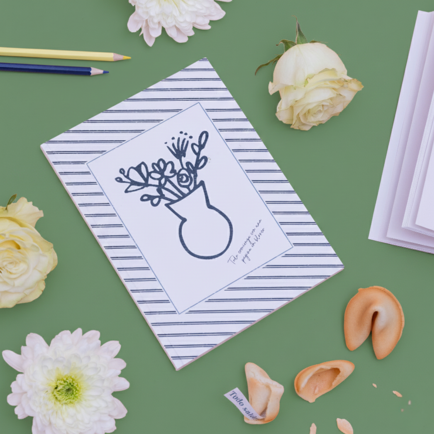 Con Cariño - Ramo de flores con libreta