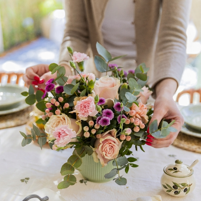 O Doce - Arranjo com rosas cor-de-rosa