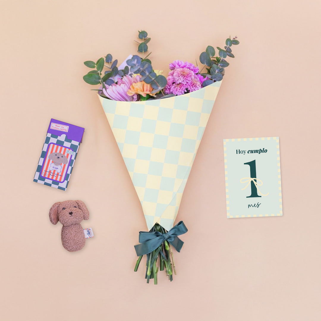 ¡Hola, Peque! - Ramo de flores con regalos para bebé