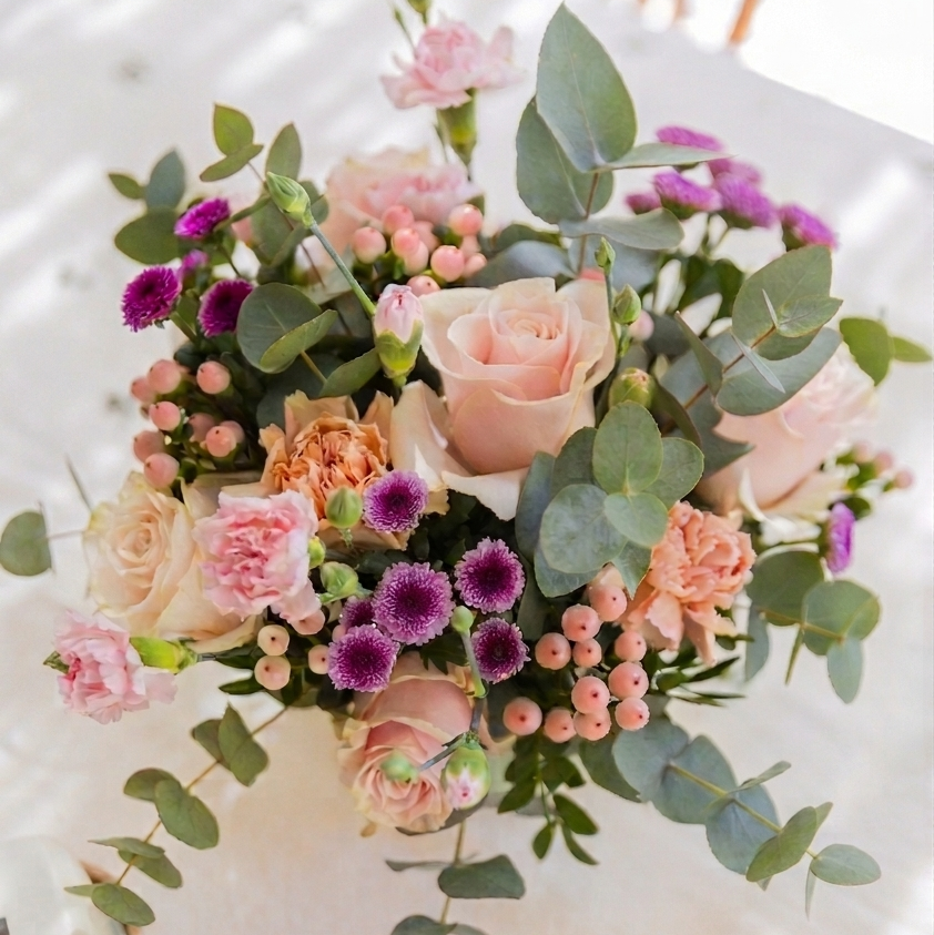 O Doce - Arranjo com rosas cor-de-rosa