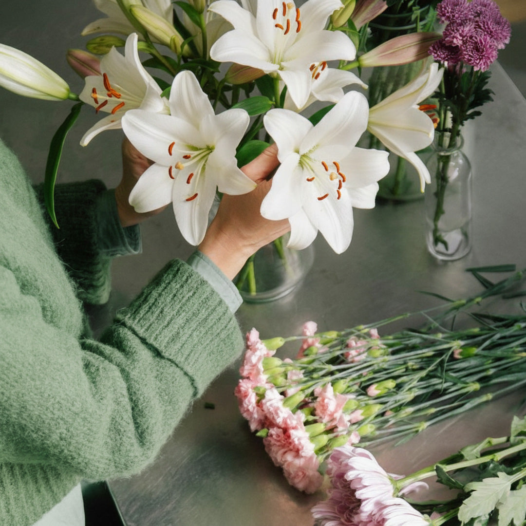 Lírios brancos - Uma seleção de lírios orientais