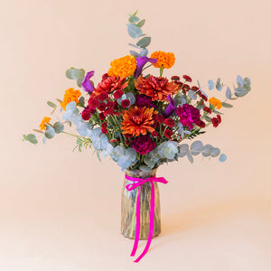 Ramo halloween de crisasntemos, tagetes y claveles