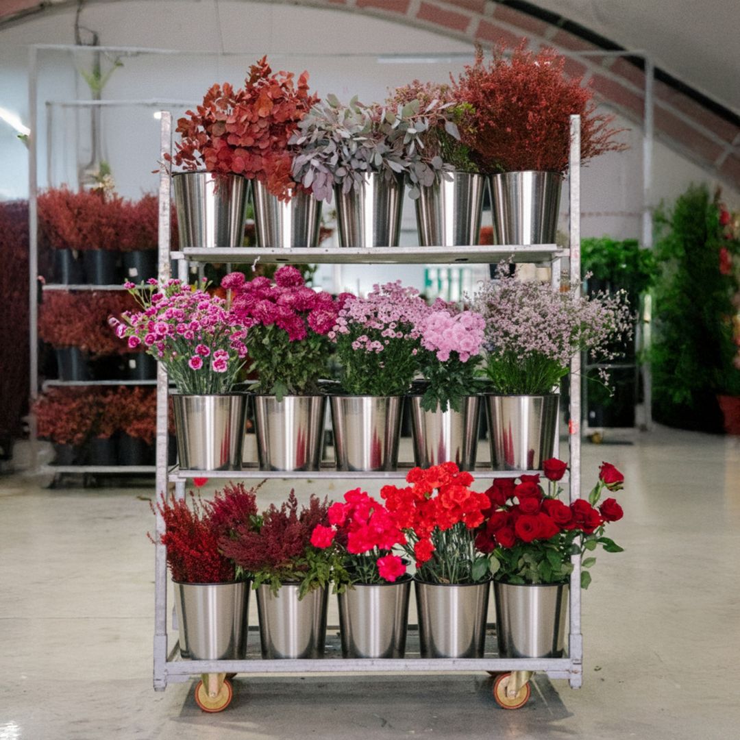 O Feitiço - Ramo de flores vermelhas e roxas