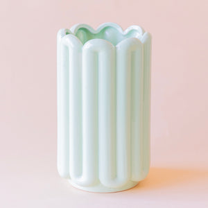 Laia - jarrón verde de cerámica 20cm