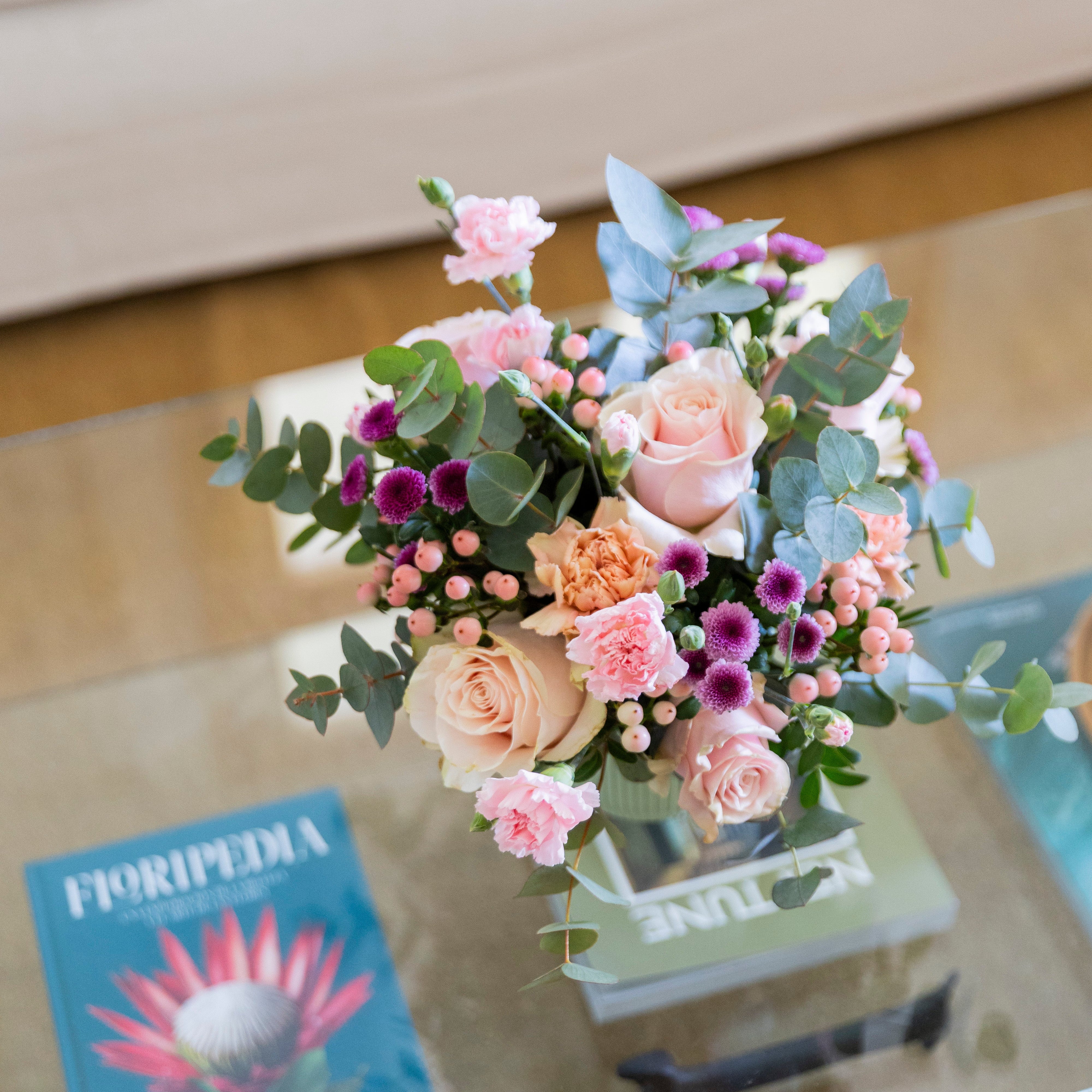 O Doce - Arranjo com rosas cor-de-rosa
