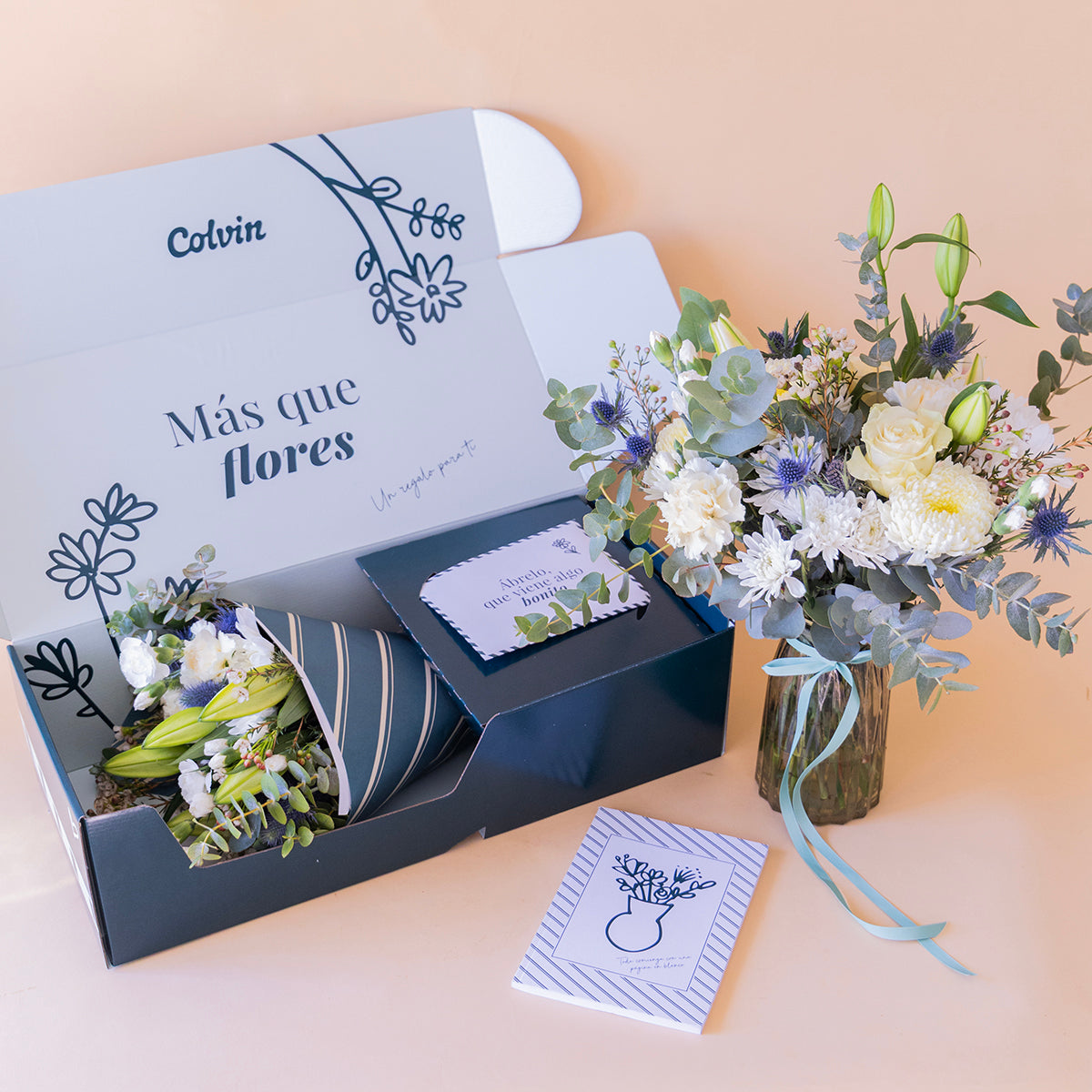 Con Cariño - Ramo de flores con libreta