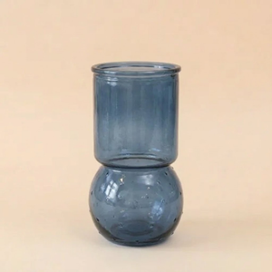 Jarrón azul marino texturizado 17cm