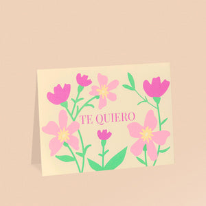 Te Quiero Floral - Tarjeta