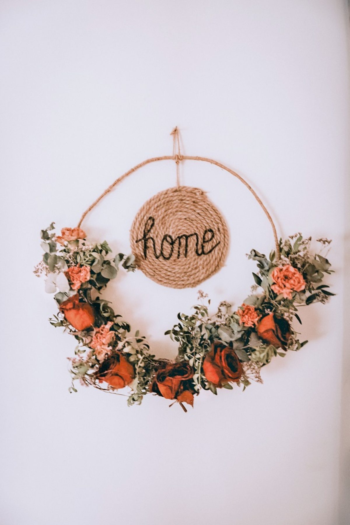 Cómo hacer una corona decorativa con flores secas - Foto 1