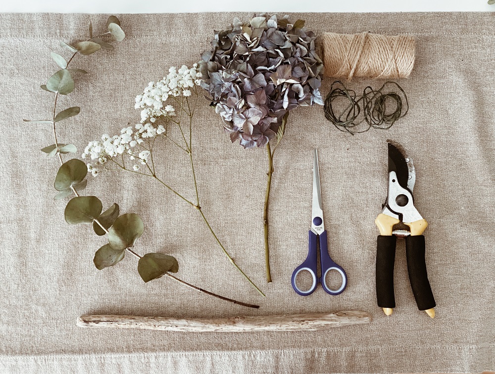 tutorial de hortensias herramientas