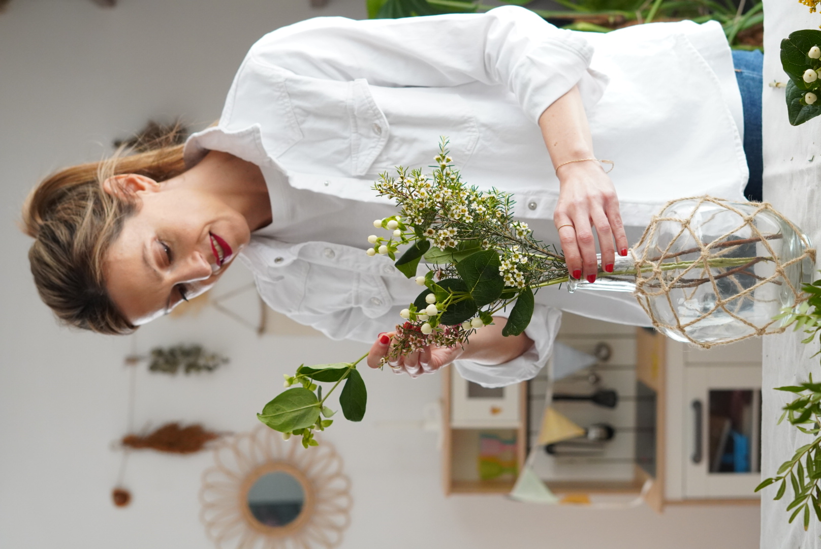 decorar con flores secas